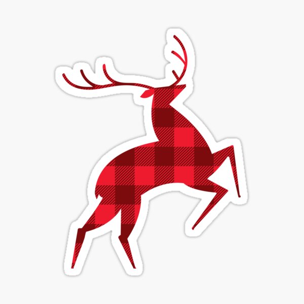 Item preview, Christmas Deer with red plaid texture designed and sold by Jdawnink.