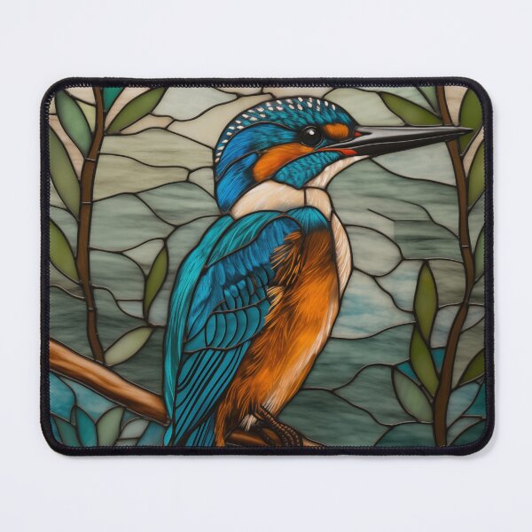 Item preview, Kingfisher in Stained Glass designed and sold by RedHandedOD.