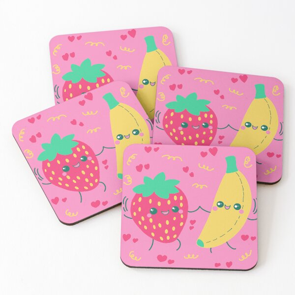 Item preview, Dancing Strawberry and Banana  designed and sold by BobaDreams Art.