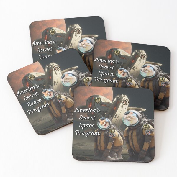 Item preview, Americas secret space program, two cats in space designed and sold by The Far Far North.