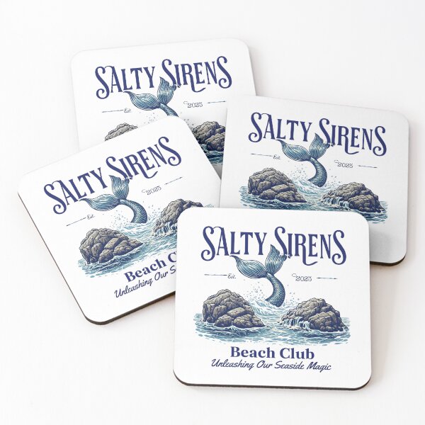 Item preview, Salty Sirens Beach Club-Unleashing Our Seaside Magic designed and sold by ZNDLCO.