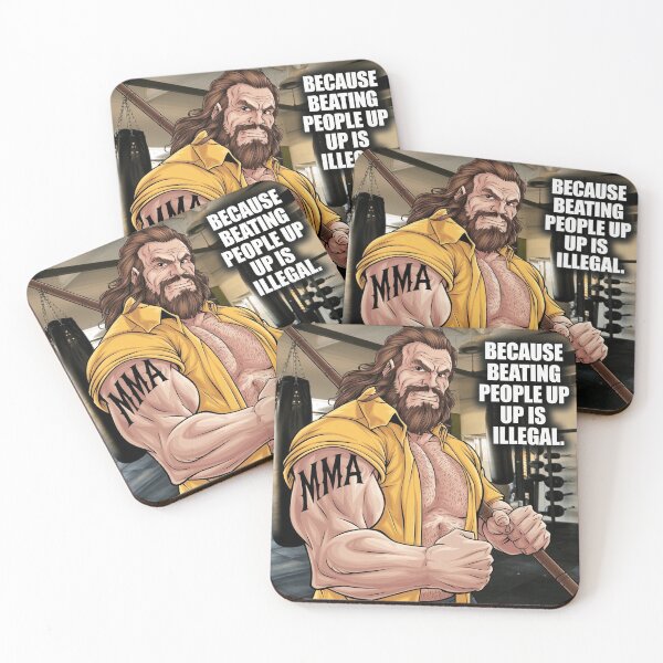 Item preview, Funny MMA Meme – Why Fighting in Real Life is Illegal! designed and sold by Uduppukadai.