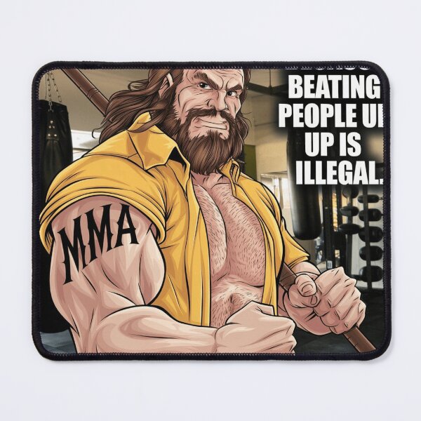 Item preview, Funny MMA Meme – Why Fighting in Real Life is Illegal! designed and sold by Uduppukadai.