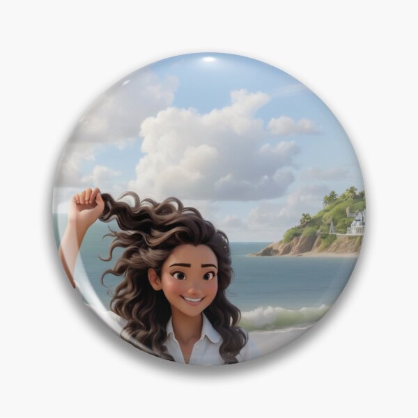 Item preview, chica rizada en la playa designed and sold by purplewings03.
