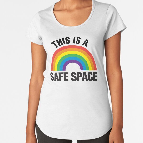 Artikel-Vorschau von Dies ist ein Safe Space Typografie-Design LGBTQIA bunten Regenbogen-Muster-Design, designt und verkauft von Jdawnink.