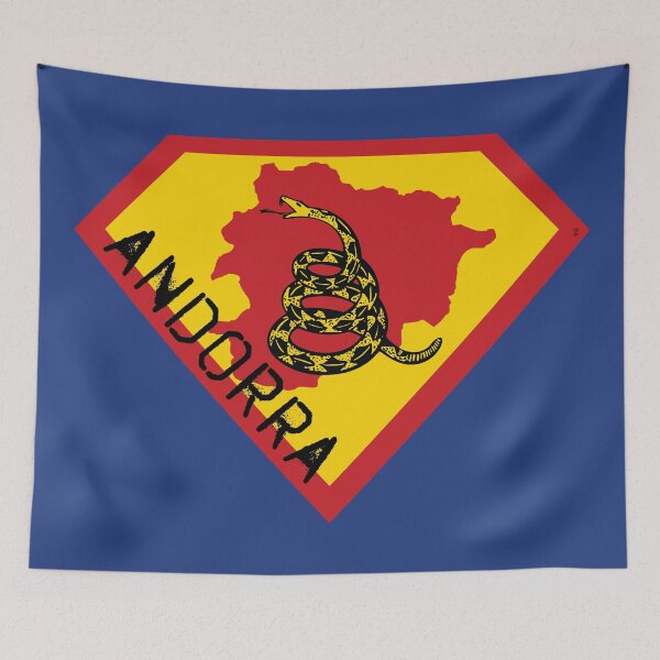 Item preview, ANDORRAN SHIELD - Freedom Is The Superpower - Gadsden Snake Flag - Dont Tread On Me SUPERHERO ANDORRA spellout design designed and sold by pelagio.