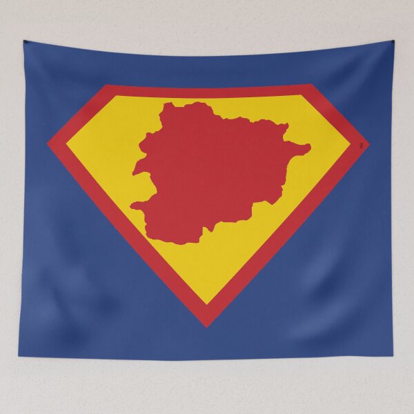 Item preview, ANDORRAN SHIELD - Freedom Is The Superpower - SUPERHERO ANDORRA  design designed and sold by pelagio.