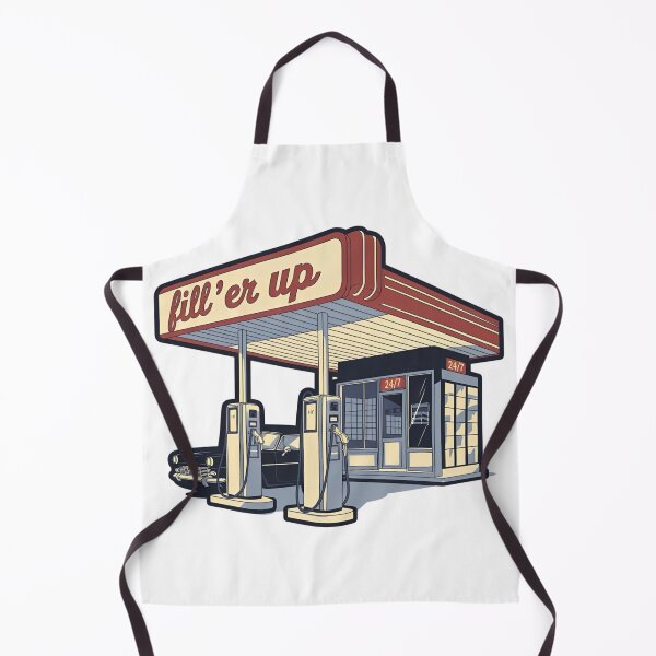 Item preview, Fill ’Er Up - Retro 1960s Gas Station Design designed and sold by OldSchoolRetro.