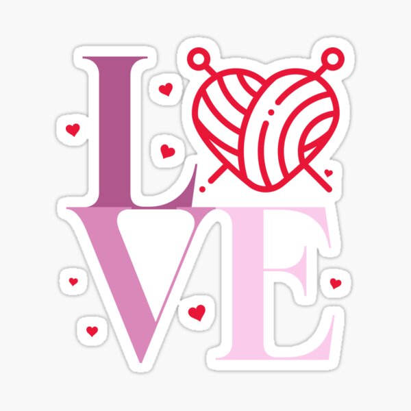 Item preview, Cute Knitting & Crochet Lover Art designed and sold by saraviado.