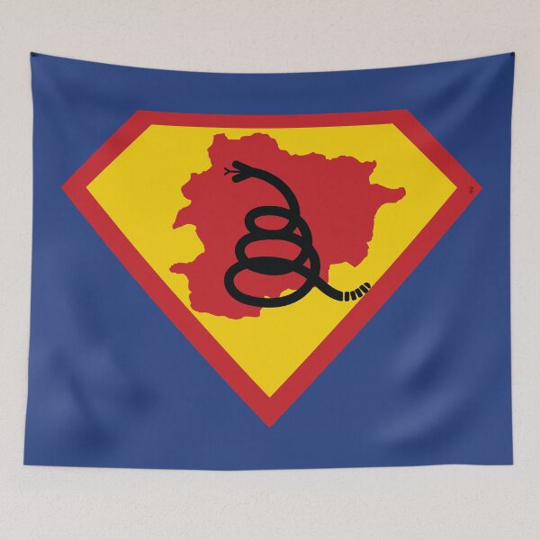 Item preview, ANDORRAN SHIELD - Freedom Is The Superpower - Modern Gadsden Snake Flag - Dont Tread On Me SUPERHERO ANDORRA design designed and sold by pelagio.