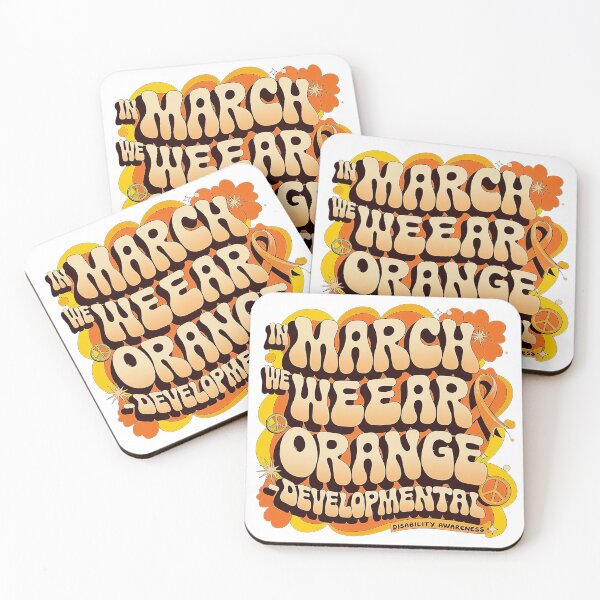 Item preview, In March We Wear Orange Developmental Disability Awareness Groovy designed and sold by Meme-shirt.