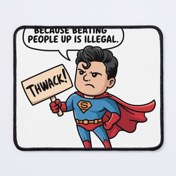 Item preview, Funny Superhero Meme – Beating People Up is Illegal designed and sold by Uduppukadai.
