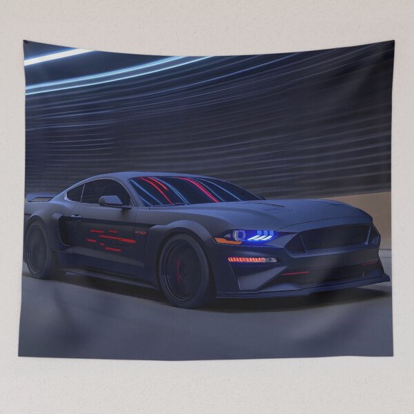 Item preview, Black Ford Mustang Dark Horse Poster – Pure Muscle, Ultimate Presence IV designed and sold by AutoPopStudio.