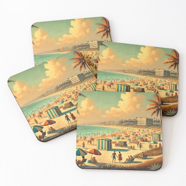 Item preview, Vintage Beach Holiday 1 designed and sold by SteadyRolling.
