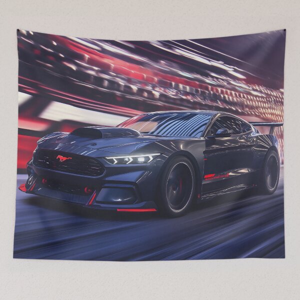 Item preview, Black Ford Mustang Dark Horse Poster – Pure Muscle, Ultimate Presence VI designed and sold by AutoPopStudio.