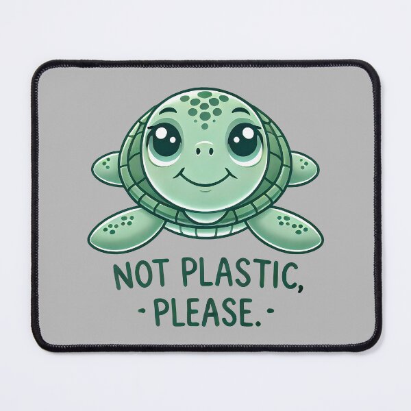 Item preview, Not Plastic, Please - Green Sea Turtle designed and sold by TSQ.