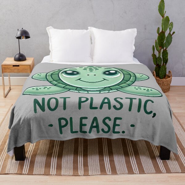 Item preview, Not Plastic, Please - Green Sea Turtle designed and sold by TSQ.