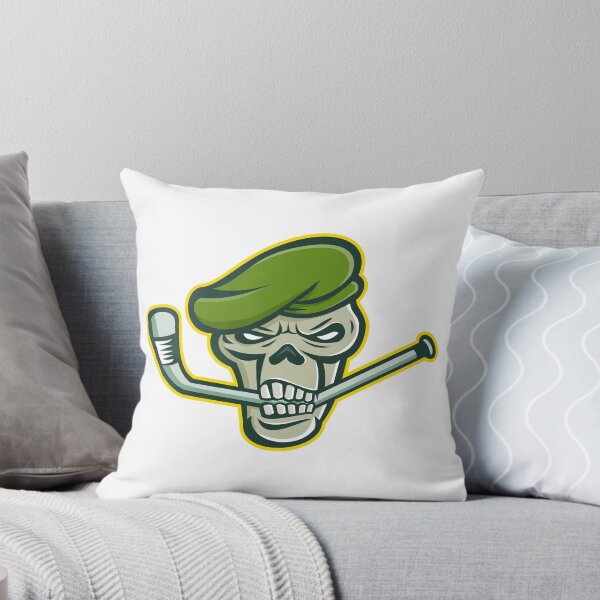 Item preview, Green Beret Skull Ice Hockey Mascot designed and sold by patrimonio.