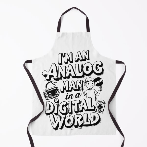 Item preview, I'm An Analog Man in a Digital World – Retro Vibes T-Shirt designed and sold by postprocess.