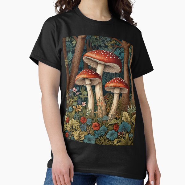 Aperçu de l'œuvre Champignons rouges rétro forêt bohème créée et vendue par hollycooper.