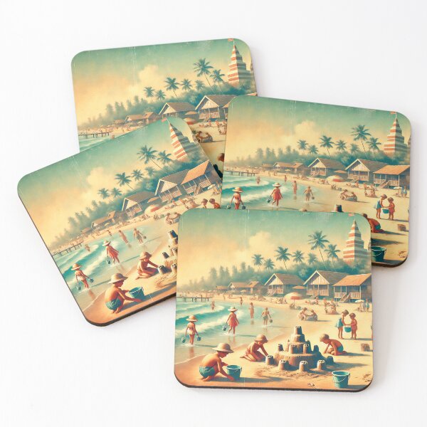 Item preview, Vintage Beach Holiday 3 designed and sold by SteadyRolling.