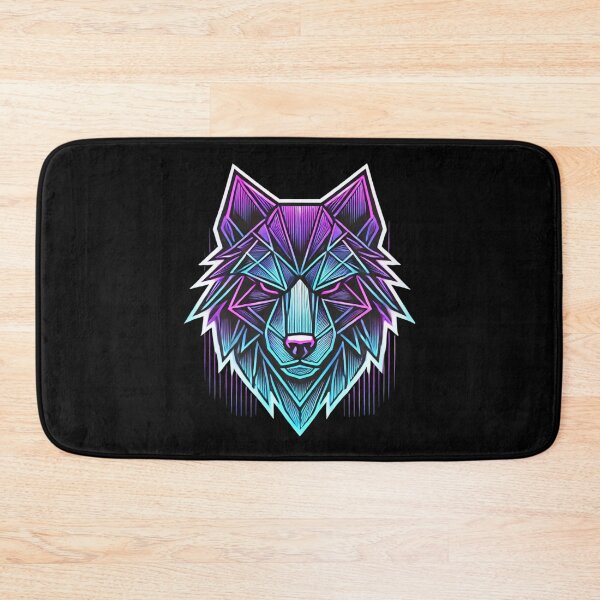 Item preview, Neon Cyber Wolf - Futuristic Geometric Design 1 sticker gift  designed and sold by jaharek.