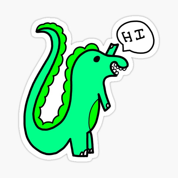 Aperçu de l'œuvre Bonjour Dino ! créée et vendue par tinywindow.