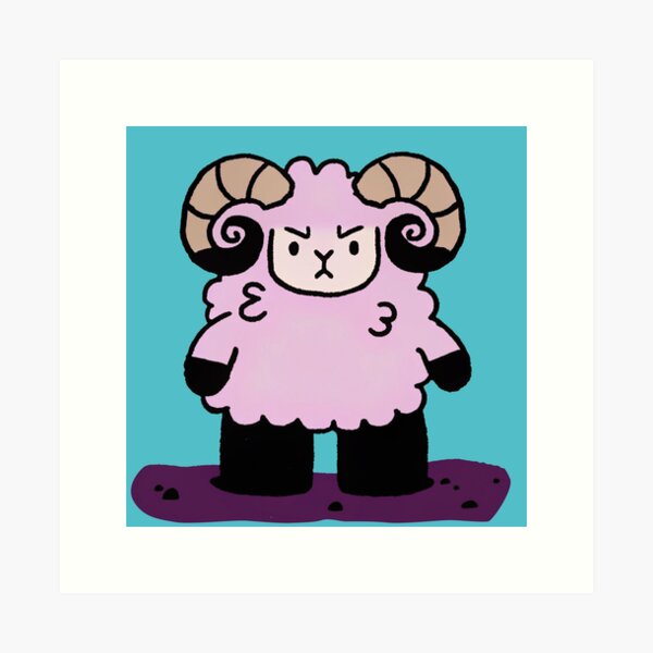 Item preview, angry sheep illustration designed and sold by ArtZombieStore.