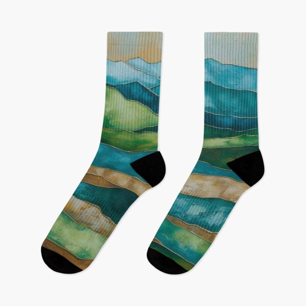 Item preview, Mountain Whispers in Blue and Green designed and sold by Forest Aura Vibes.