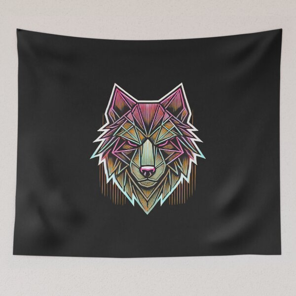 Item preview,  Neon Cyber Wolf - Futuristic Geometric Design 5 sticker gift  designed and sold by jaharek.
