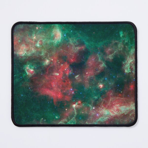 Item preview, Green Red Nebula – Vibrant Cosmic Clouds designed and sold by Steven's Space.