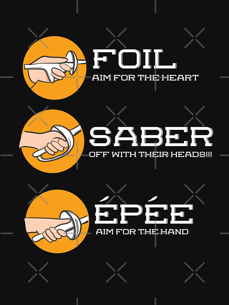 "Foil Saber Epee fencing duel martial arts weapon" Tshirt by