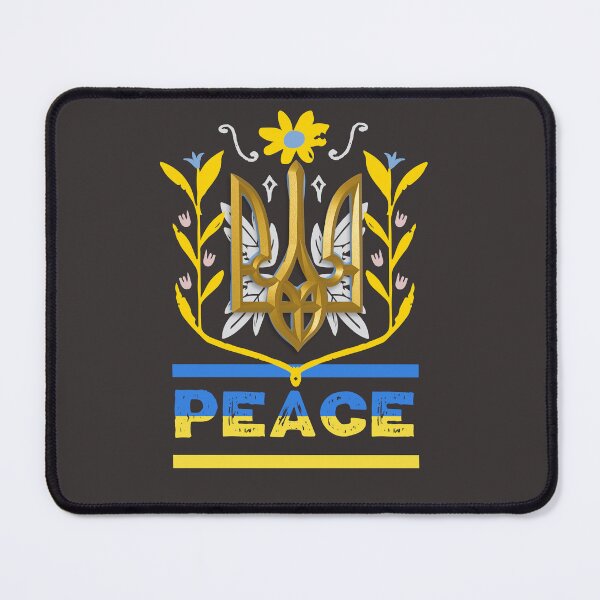 Item preview, Ukraine Shirt Peace Symbol Trident Floral Design. designed and sold by TrebdoraCrafts.