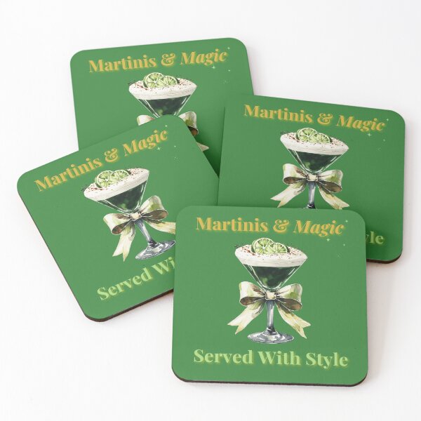 Item preview,  Martinis & Magic – Served With Style Elegant Cocktail Lover T-Shirt  designed and sold by TeesByOquad.