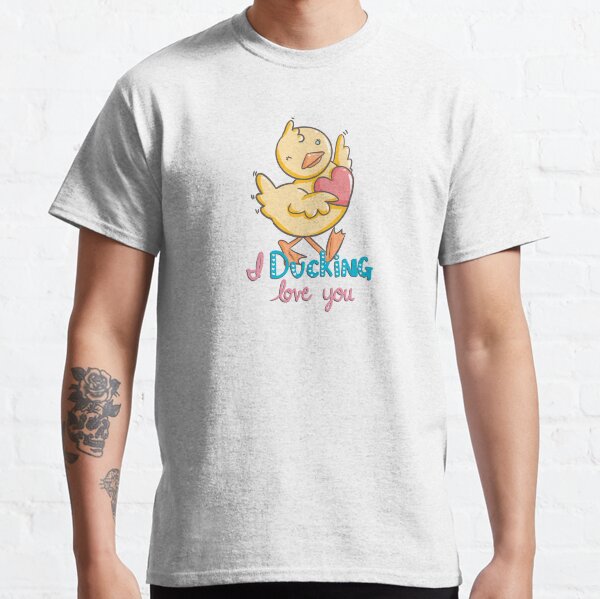 Vista previa del artículo con la obra «¡Te amo, pato!», diseñado y vendido por SimplyEvelynCo.