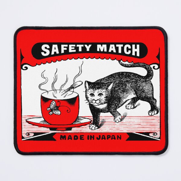 Item preview, Japanese Safety Matches Matchbox Art Hungry Cat and A Bowl of Soup designed and sold by Pixelchicken.