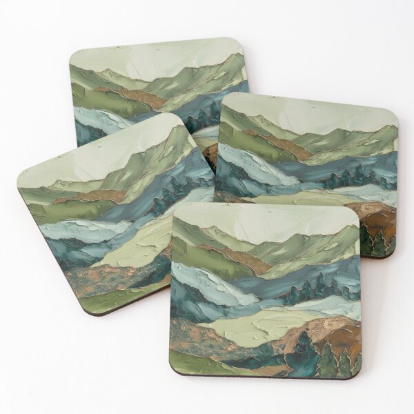 Item preview, Mountain Dreams in green and blue designed and sold by Forest Aura Vibes.
