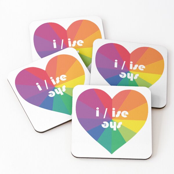 Item preview, she  | i / ise (Scottish Gaelic (Gàidhlig)) in rainbow heart  designed and sold by Mamaidh Made.