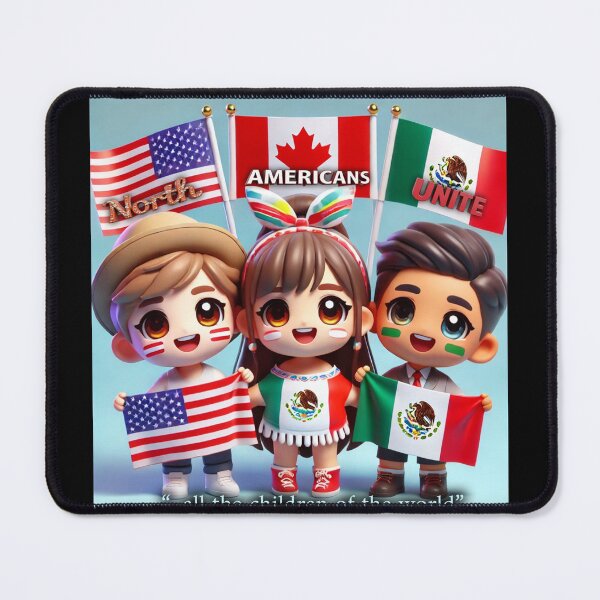 Item preview, "North Americans Unite: Friendship Without Borders" designed and sold by MySheetMusicArt.