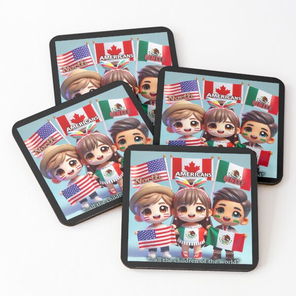 Item preview, "North Americans Unite: Friendship Without Borders" designed and sold by MySheetMusicArt.