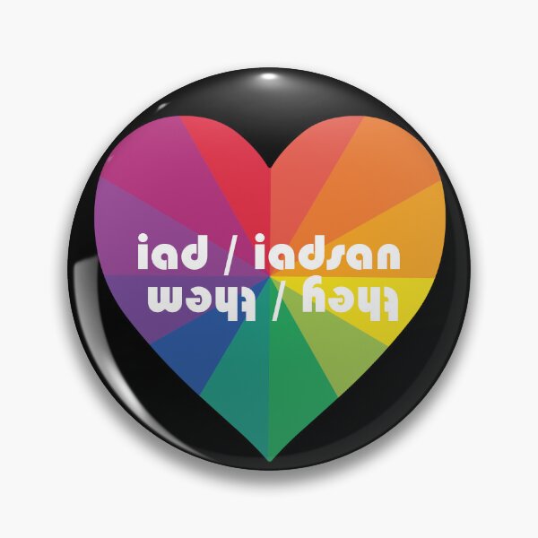 Item preview, they / them  | iad / iadsan  (Scottish Gaelic (Gàidhlig)) in rainbow heart  designed and sold by Mamaidh Made.
