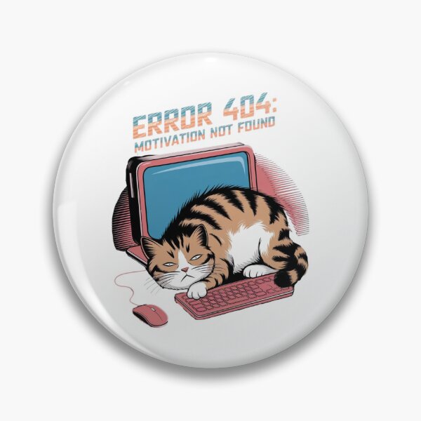 Item preview, ERROR 404 Motivación del gato no encontrada Humor divertido sobre gatos Regalo sarcástico para amantes de los gatos designed and sold by Furry Paw  Prints.