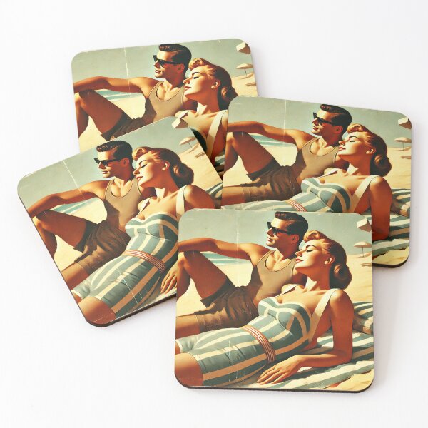 Item preview, Vintage Beach Holiday 6 designed and sold by SteadyRolling.