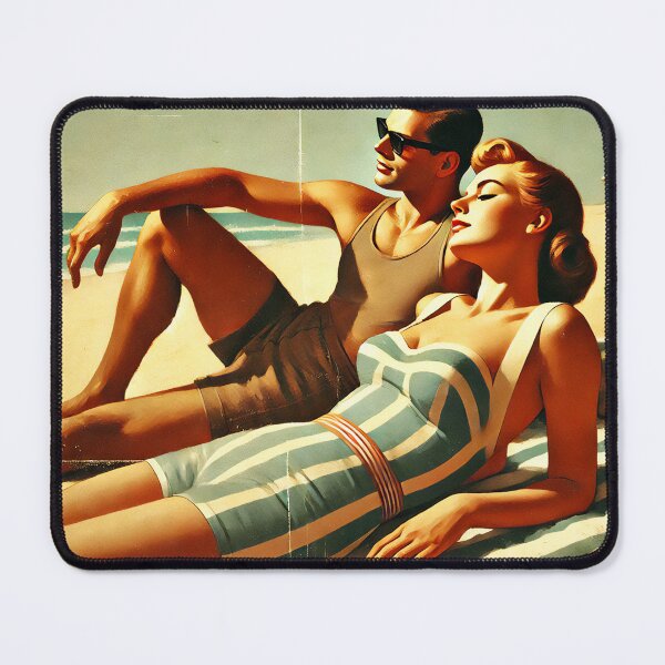 Item preview, Vintage Beach Holiday 6 designed and sold by SteadyRolling.