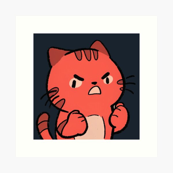 Item preview, angry cat designed and sold by ArtZombieStore.