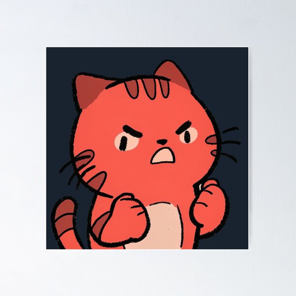 Artikel-Vorschau von wütende Katze, designt und verkauft von ArtZombieStore.