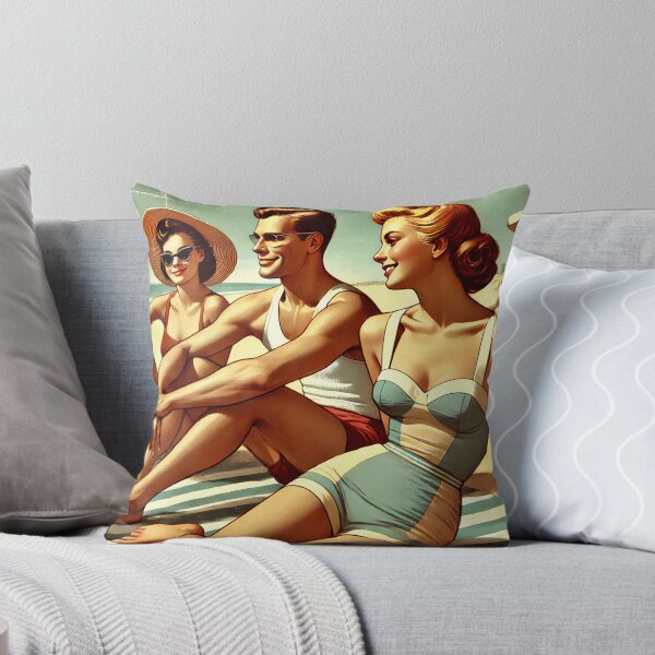 Item preview, Vintage Beach Holiday 7 designed and sold by SteadyRolling.