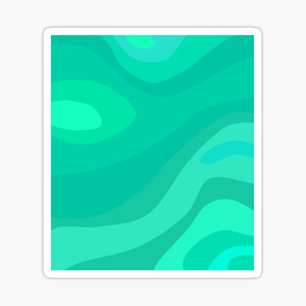 Item preview, Retro Modern Swirl Pattern in Shades of Aqua designed and sold by Deutschic.
