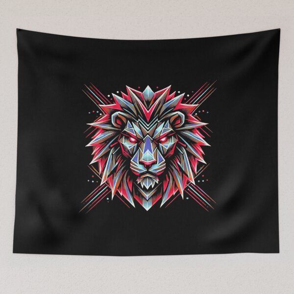 Item preview,  Neon Cyber Lion - Futuristic Geometric Design 5 sticker gift  designed and sold by jaharek.