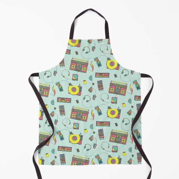 Item preview, Retro Music Player Pattern | Vintage Cassette, Boombox & Vinyl Illustration designed and sold by danfreeze.
